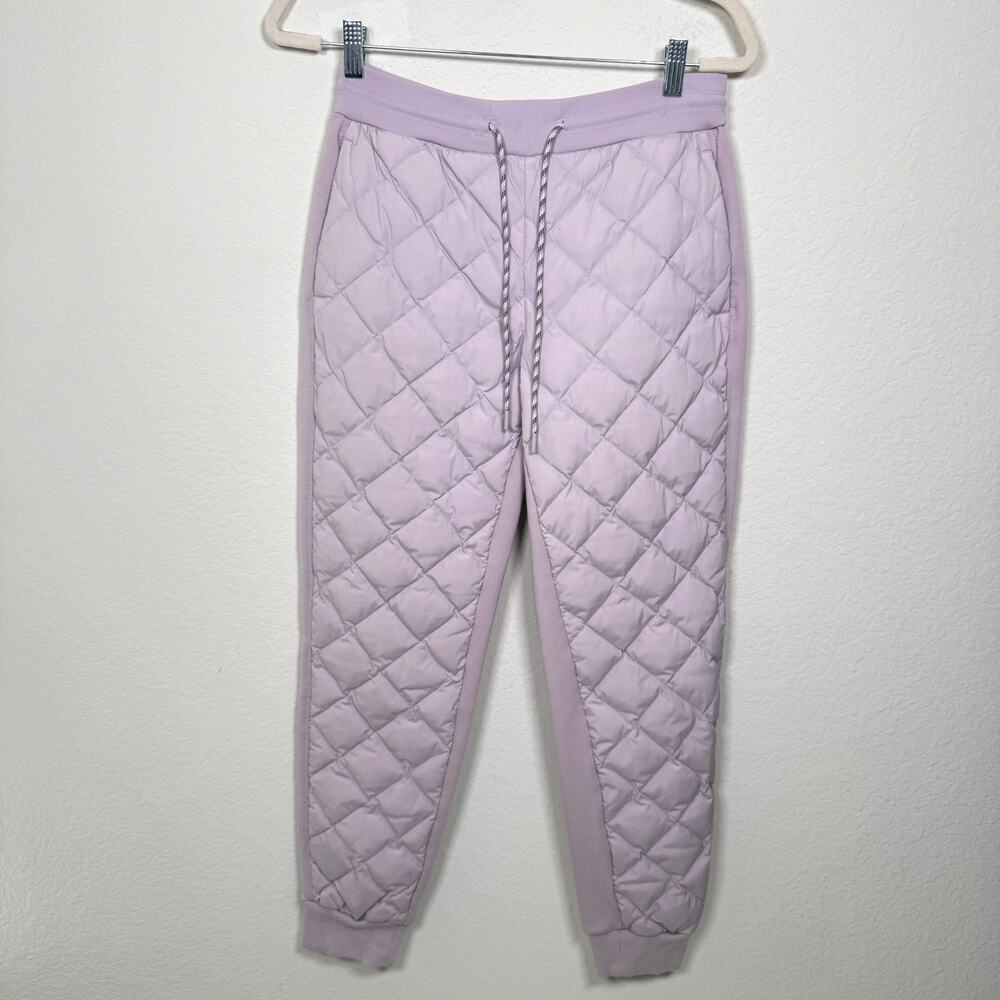 Athleta Womens Apres Ski Down Jogger Pants Size 4 Quilted Casual Shasta Purple